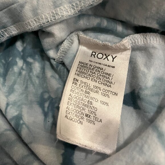 Roxy Women's Tie Dye Short Sleeve T-Shirt, Small, Blue and White - Picture 5 of 6